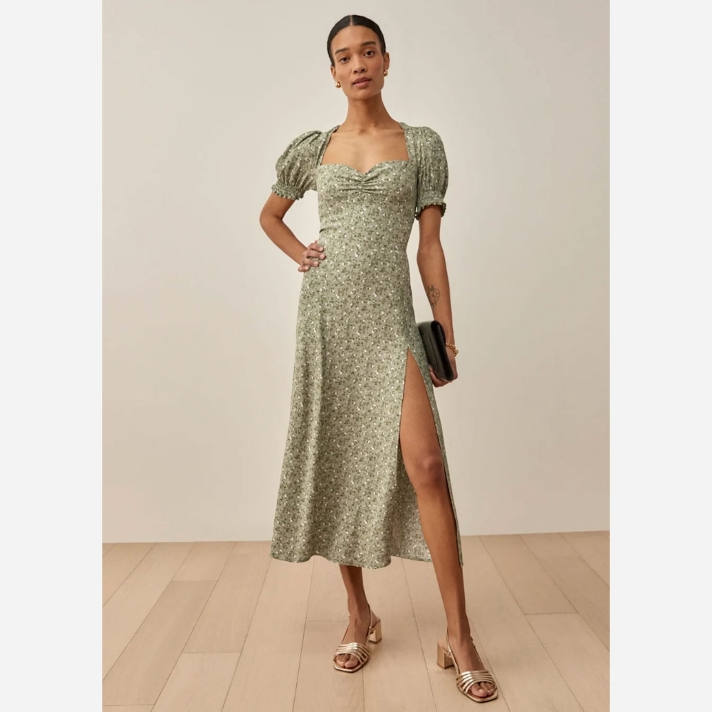 Reformation Lacey Dress in Juniper